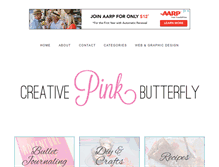 Tablet Screenshot of creativepinkbutterfly.com